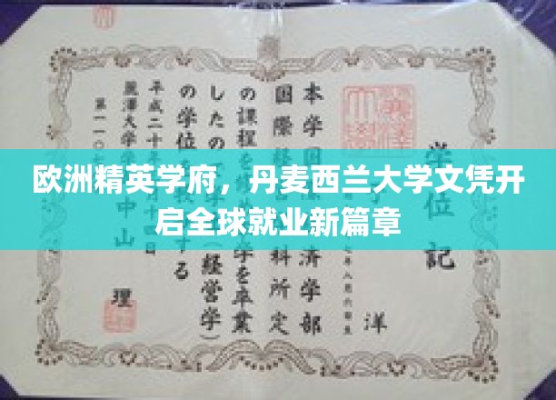 欧洲精英学府，丹麦西兰大学文凭开启全球就业新篇章