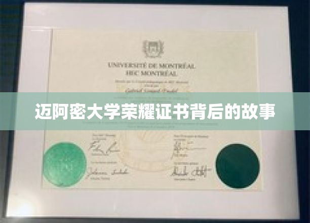 迈阿密大学荣耀证书，探寻其背后的传奇历程