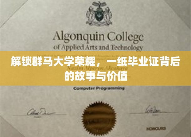群马大学荣耀揭秘，毕业证背后的传奇价值与人生轨迹