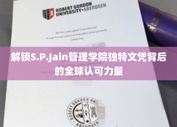 揭开S.P.Jain管理学院全球通行文凭的神秘魅力