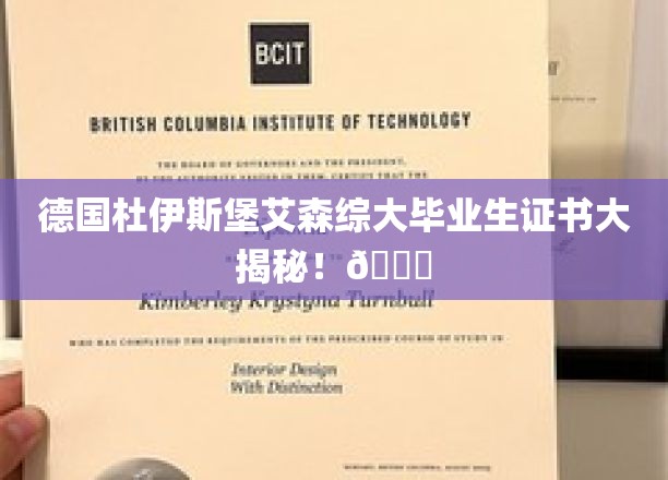 德国杜伊斯堡艾森综大毕业生证书大揭秘！🎓
