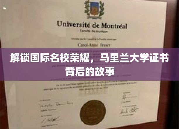 揭秘马里兰大学证书背后的荣耀与故事