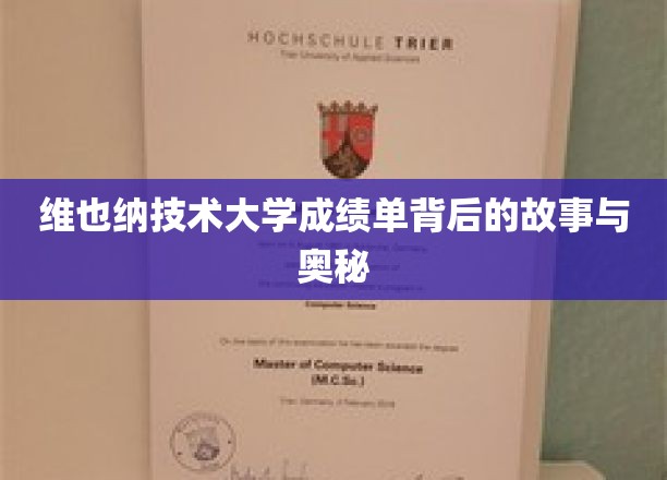 探寻维也纳技术大学成绩单的神秘面纱，背后的故事与深层奥秘