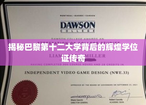 巴黎第十二大学学位证，传奇背后的辉煌历程