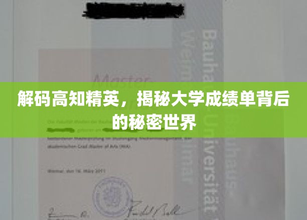 解码精英学霸圈，一纸成绩单背后的不为人知故事