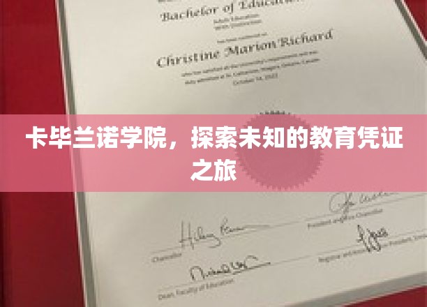 卡毕兰诺学院的神秘学证，一场跨越界限的教育探险