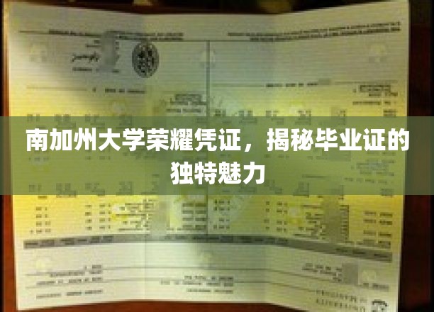 解码南加大毕业证，探寻荣耀凭证的非凡魅力