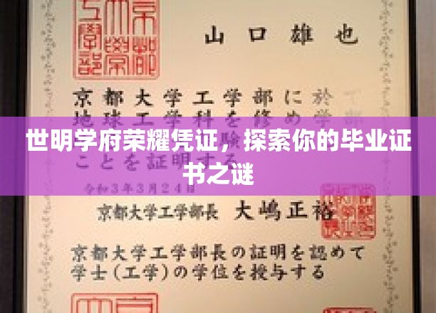 毕业荣耀之谜，揭秘世明学府的证书传奇