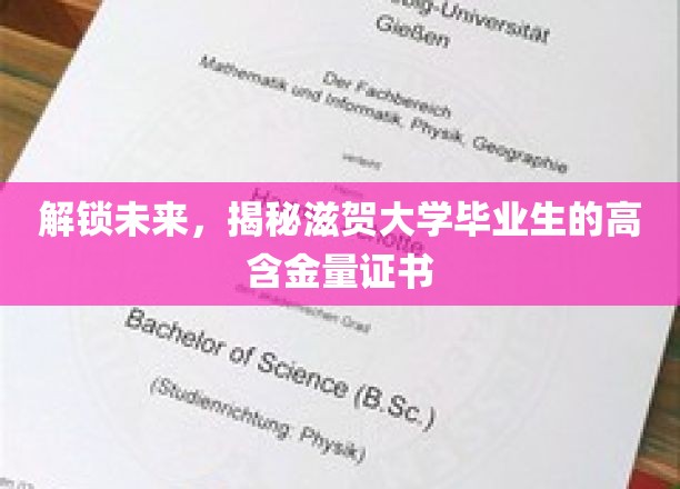 解锁未来，一窥滋贺大学毕业生含金量极高的证书