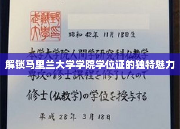 探索马里兰大学学位证的非凡奥秘与独特风采