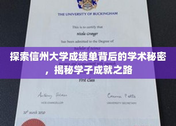 解码信州大学成绩单，探寻学子成就之旅