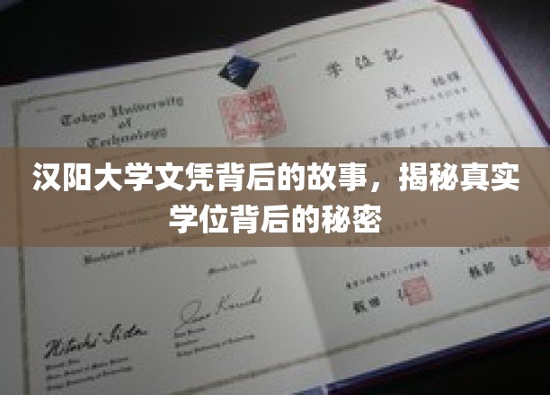 探寻汉阳大学文凭背后，那些不为人知的学位奥秘