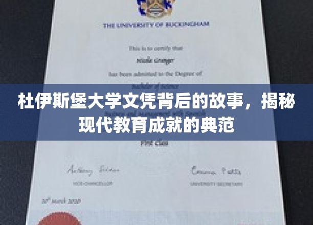 杜伊斯堡大学文凭背后的传奇，探寻现代教育成就的璀璨典范