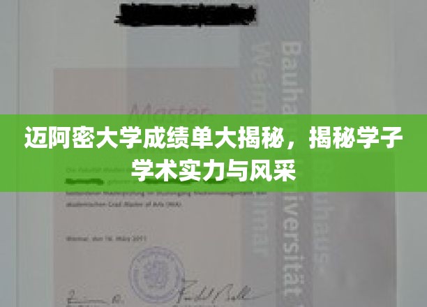 迈阿密大学成绩单大揭秘，揭秘学子学术实力与风采