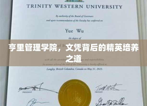 亨里管理学院，铸就未来精英的教育秘籍
