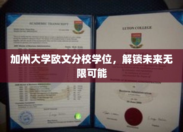 学历新里程，加州大学欧文分校学位，开启无限未来之门