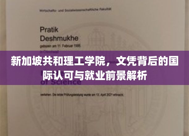 解码新加坡共和理工学院，国际通行证与就业蓝图深度解读