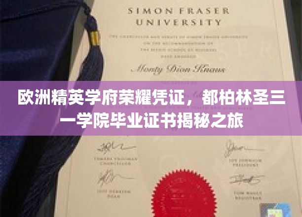 欧洲精英学府的荣耀凭证，揭秘都柏林圣三一学院的毕业证书之旅