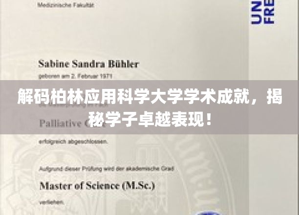 解码柏林应用科学大学学术成就，揭秘学子卓越表现！