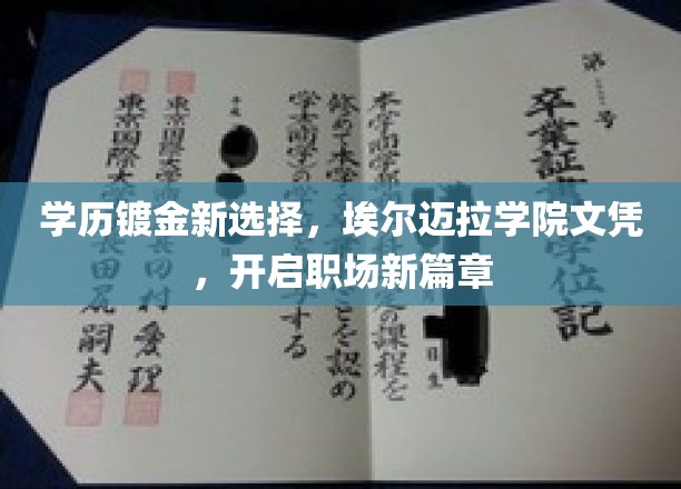 学历镀金新选择，埃尔迈拉学院文凭，开启职场新篇章