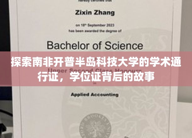 探索南非开普半岛科技大学的学术通行证，学位证背后的故事