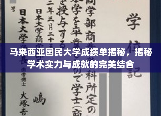 马来西亚国民大学成绩单揭秘，展现学术实力与成就的完美结合
