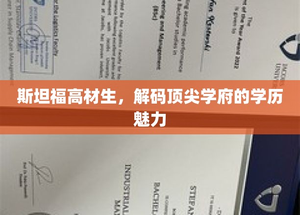 斯坦福精英解码，学历背后的顶级学府魅力揭秘
