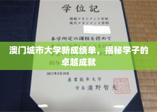 澳门城市大学闪耀成绩单，学子成就璀璨夺目