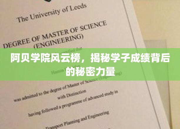 阿贝学院风云录，揭秘学霸背后的神秘助推力
