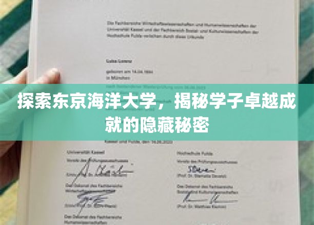 探索东京海洋大学，揭秘学子卓越成就的隐藏秘密