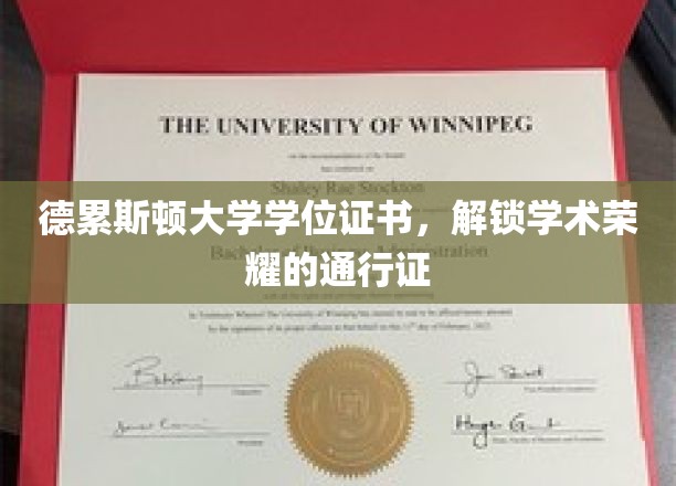 德累斯顿大学学位证书，解锁学术荣耀的通行证