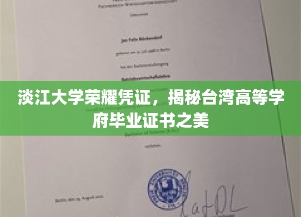 台湾高等学府证书魅力揭秘，淡江大学荣耀凭证大赏