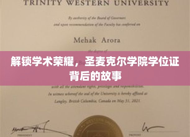 探寻圣麦克尔学院学位证的荣耀轨迹