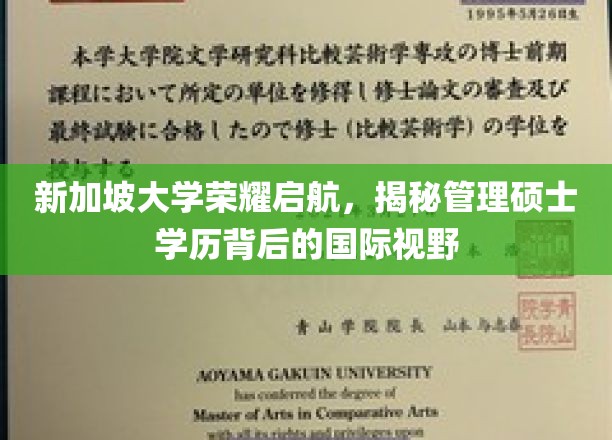 新加坡大学荣耀启航，揭秘管理硕士学历背后的国际视野