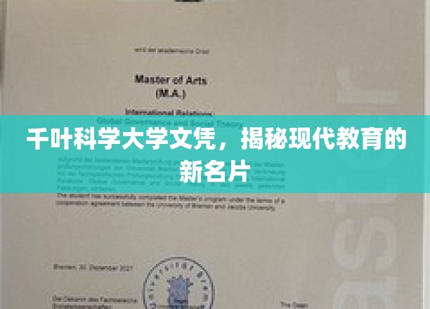 千叶科学大学文凭，引领教育革新的新时代象征