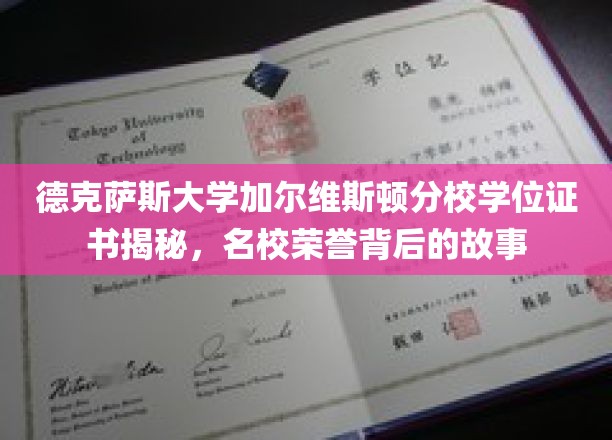 德克萨斯大学加尔维斯顿分校学位证书探秘，揭秘名校荣耀背后的真实历程
