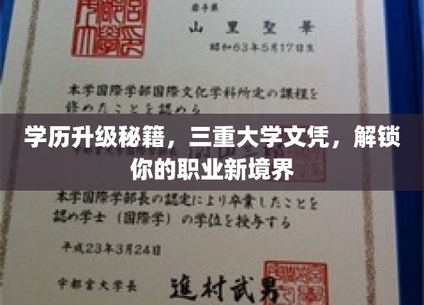 学历升级秘籍，三重大学文凭，助你迈向职业新高峰