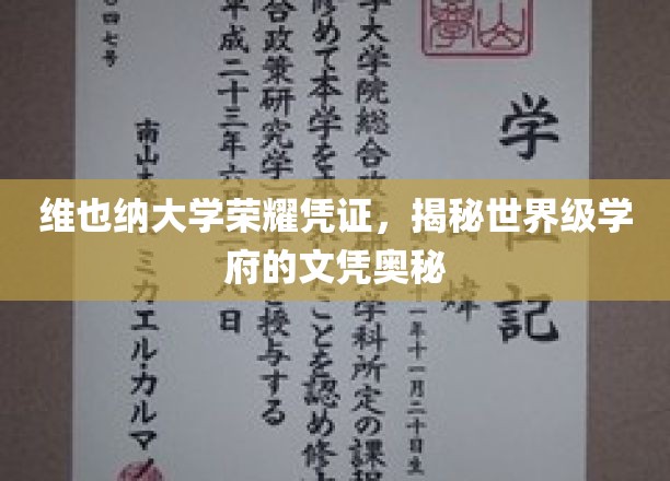 维也纳大学荣耀凭证，一窥世界级学府文凭的神秘面纱