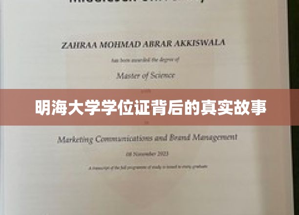 明海大学学位证，揭开背后的传奇篇章