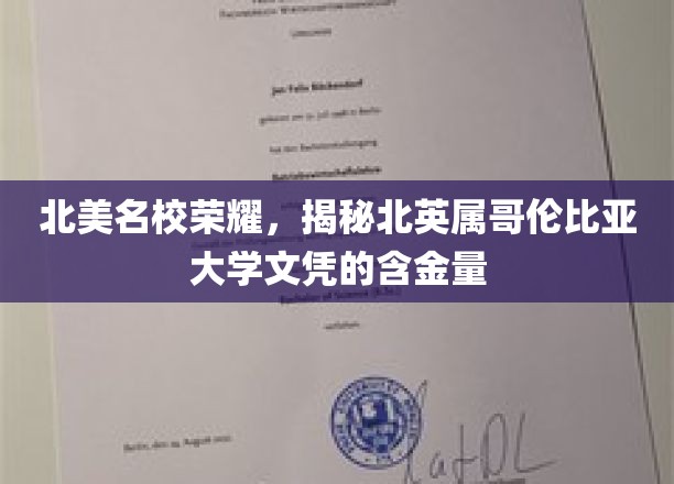 北美精英学府光环，一探北英属哥伦比亚大学学位的珍贵价值