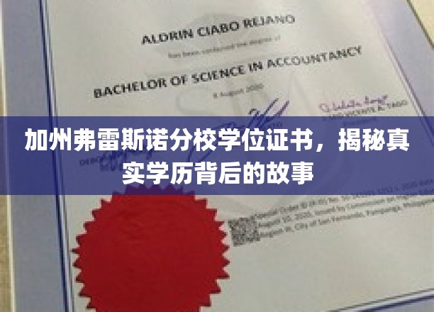 解码加州弗雷斯诺分校，一纸学位证书背后的真实教育传奇