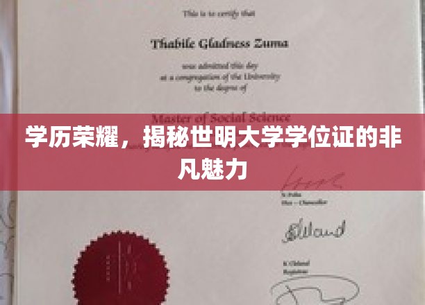 世明大学学位证，解码学历背后的非凡价值与荣耀