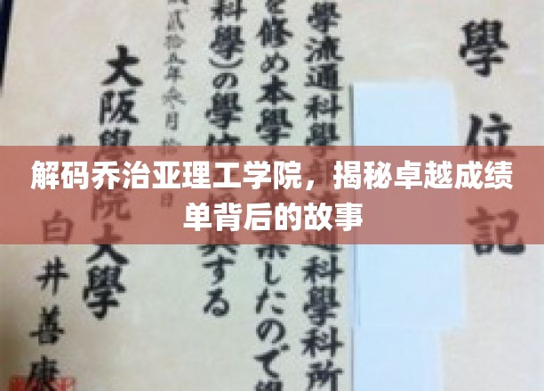 破译顶尖学府秘籍，乔治亚理工学院如何铸就辉煌成绩单