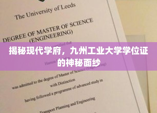 解码九州工业大学，学位证背后的非凡故事