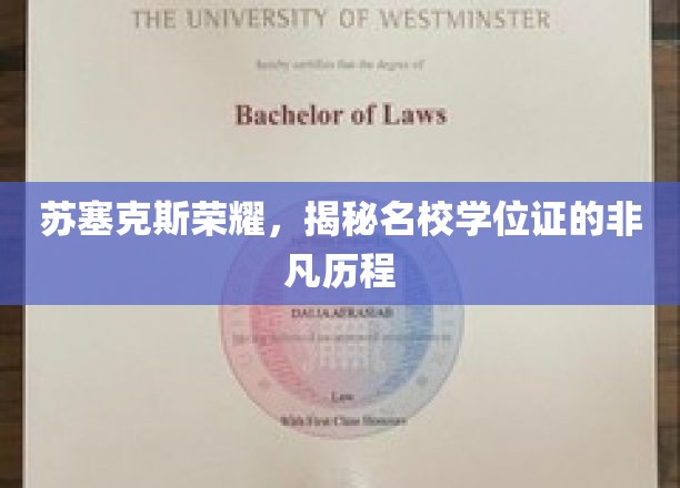 苏塞克斯荣耀，探寻名校学位证的非凡历程