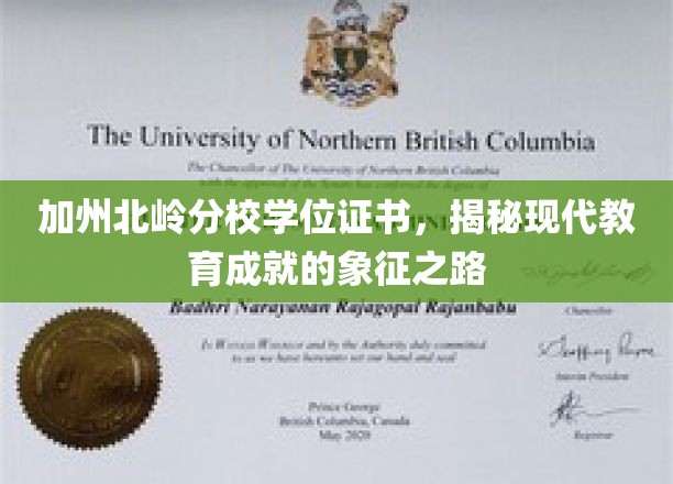 探寻加州北岭分校学位证书，现代教育成就的荣耀印记