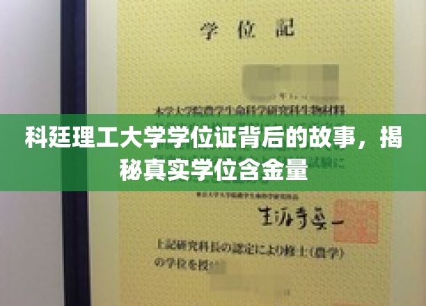 科廷理工大学学位证书背后的故事，揭秘真实学位含金量