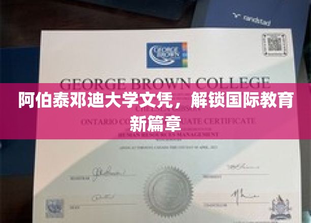 阿伯泰邓迪大学文凭，引领全球教育新里程