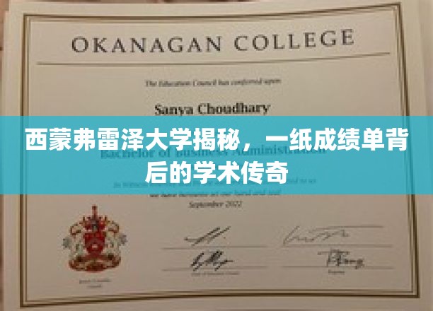 解码西蒙弗雷泽，成绩单背后的学术精英之路