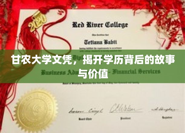 甘农大学文凭，揭示学历背后的故事与价值